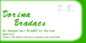 dorina bradacs business card